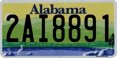 AL license plate 2AI8891