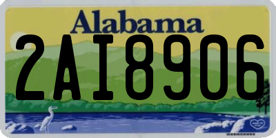 AL license plate 2AI8906