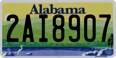 AL license plate 2AI8907