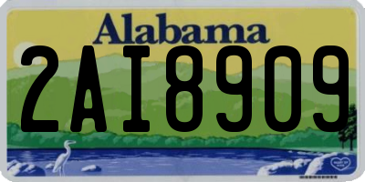 AL license plate 2AI8909