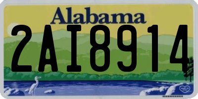 AL license plate 2AI8914