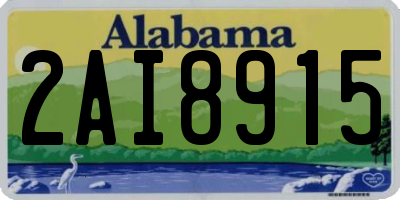 AL license plate 2AI8915