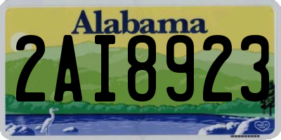 AL license plate 2AI8923
