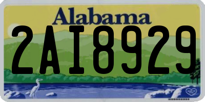 AL license plate 2AI8929