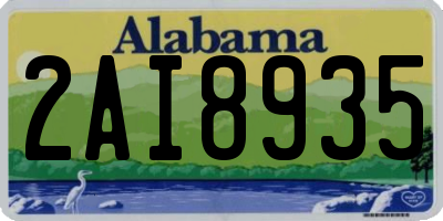 AL license plate 2AI8935