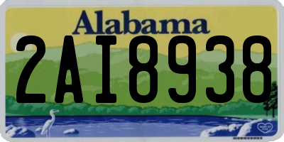 AL license plate 2AI8938