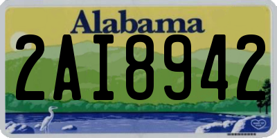 AL license plate 2AI8942