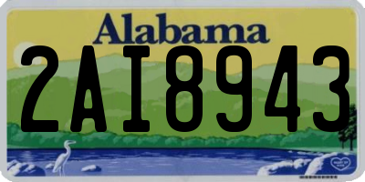 AL license plate 2AI8943