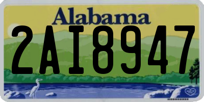 AL license plate 2AI8947