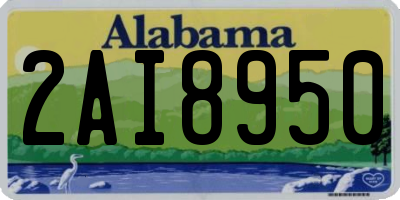 AL license plate 2AI8950