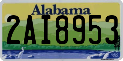 AL license plate 2AI8953