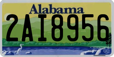 AL license plate 2AI8956