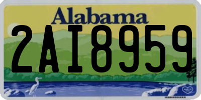 AL license plate 2AI8959