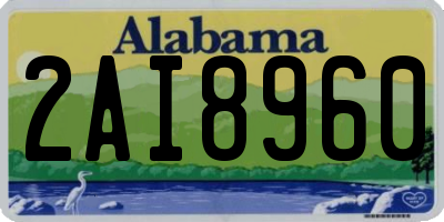 AL license plate 2AI8960