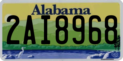 AL license plate 2AI8968