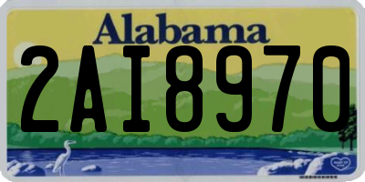 AL license plate 2AI8970