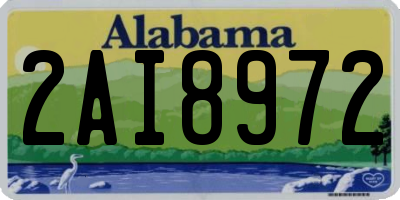 AL license plate 2AI8972