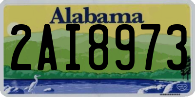AL license plate 2AI8973