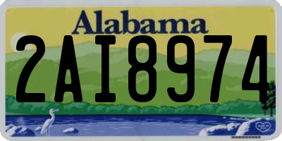 AL license plate 2AI8974