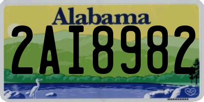 AL license plate 2AI8982