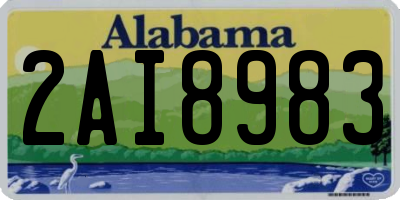 AL license plate 2AI8983