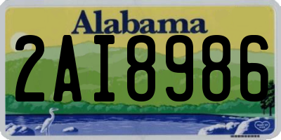 AL license plate 2AI8986