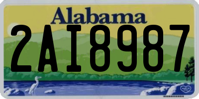 AL license plate 2AI8987