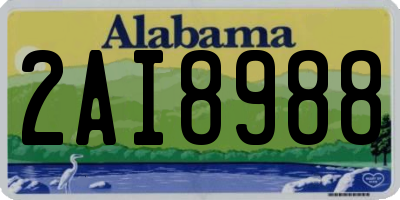 AL license plate 2AI8988