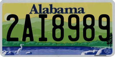 AL license plate 2AI8989
