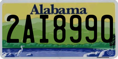 AL license plate 2AI8990