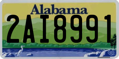 AL license plate 2AI8991