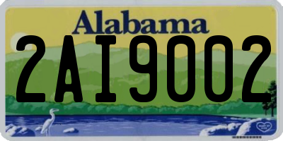AL license plate 2AI9002