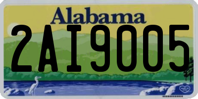 AL license plate 2AI9005