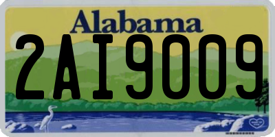 AL license plate 2AI9009
