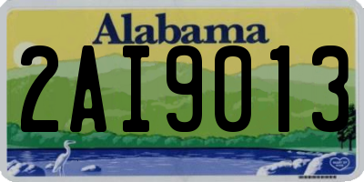 AL license plate 2AI9013