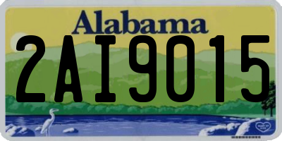 AL license plate 2AI9015