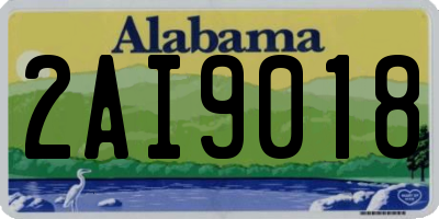 AL license plate 2AI9018