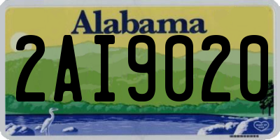 AL license plate 2AI9020
