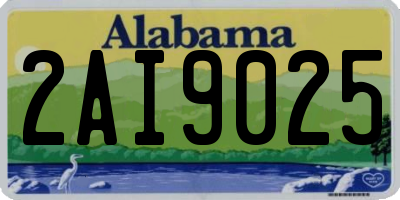 AL license plate 2AI9025