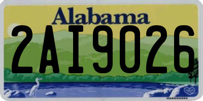 AL license plate 2AI9026
