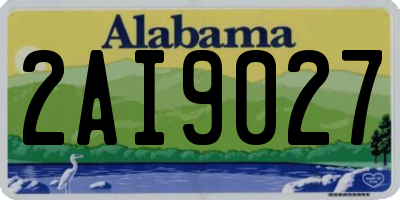 AL license plate 2AI9027