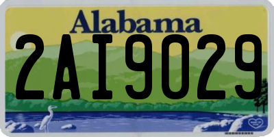 AL license plate 2AI9029