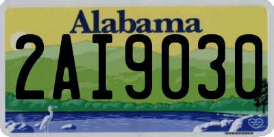 AL license plate 2AI9030