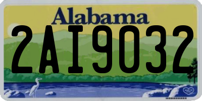 AL license plate 2AI9032