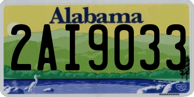 AL license plate 2AI9033
