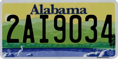 AL license plate 2AI9034