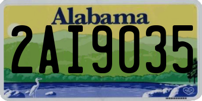 AL license plate 2AI9035