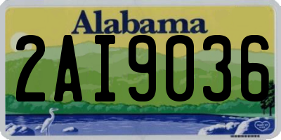 AL license plate 2AI9036