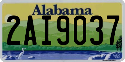 AL license plate 2AI9037