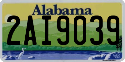 AL license plate 2AI9039